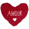 Image de THE CONCEPT FACTORY, TX0298, Coussin et couverture Sherpa en forme de coeur 120 x 150 cm - Doux et confort, design romantique, versatile pour canapé ou lit, facile à utiliser, couleur rouge