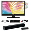 Image de ANTARION Pack TV LED 16" 40cm Télévision HD DVD intégré + Barre de Son Compact Bluetooth