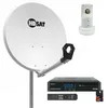 Image de Pack HDSAT Parabole Satellite Acier 60cm + LNB Single + Récepteur TNTSAT