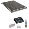 Image de Antarion Pack Panneau Solaire 160W Camping Car + Kit de Pose Solaire avec régulateur de Charge PWM 160W 10A