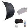 Image de Antarion Pack Panneau Solaire Souple 135W + Régulateur de Charge Bluetooth + Passe-Toit + Dekasyl MS1 Camping-Car