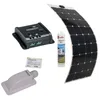 Image de Antarion Pack Panneau Solaire Souple 150W Camping Car Van Life + régulateur Solaire SC10