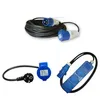 Image de Antarion Pack Rallonge Electrique 25m Prise P17 + Adaptateur Femelle P17 230V + HABA Rallonge Multiprise 1.5m Camping Car