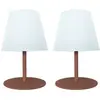 Image de Lampe de table LUMISKY set de 2 LED sans fil terracota