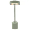Image de Lumisky Lampe de table sans fil touch en aluminium vert mat LED ROBY OLIVE H30cm
