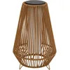 Image de Lanterne solaire LED blanc SALOMEA TALL en rotin avec panneau solaire