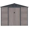 Image de Vente-unique - Cabane de jardin Adelmo -L 267cm x l 245cm x H 221cm- métal - gris anthracite