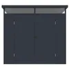 Image de Vente-unique-Abri de jardin en résine gris anthracite 4,57 m² avec plancher - MINARO