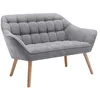 Image de Vente-unique - Canapé fixe 2 places Caserta - tissu - gris