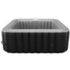 Image de Vente-unique-Spa gonflable carré 6 places - L185 x P185 x H65 cm - 140 buses d'air - Noir et gris - B-COSY II