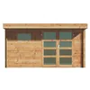 Image de Vente-unique - Cabane de jardin Coralio -L 388cm x l 298cm x H 185.3cm- verre - naturel foncé