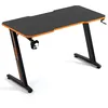 Image de AMSTRAD DESK120Z-ORANGE Bureau Informatique ou Gamer Finition Orange - Largeur 1m20 - Style Carbone - Porte Casque & gobelet