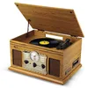 Image de Chaîne HiFi Tourne-Disque Evidence Acoustics EA-PL300-WOOD Vinyle 33/45/78, 60W, FM, CD, Cassette, BT USB SD REC, rétro Vintage