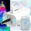 Image de Machine à neige artificielle de Noël à LED, Effet Flocons Réaliste, sans Traces au Sol - Décoration Noël - 5L de liquide INCLUS