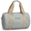 Image de David Jones Paris - Sac polochon femme homme en similicuir grainé - Grand format cabine avec bandoulière - Sac sport, week-end ou ville, Light Blue, Sac Voyage, Format Cabine, Grande Capacité