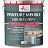 Image de Peinture meuble, cuisine, salle de bain, résine, bois, stratifié, mélaminé, porte, placard, plan de travail : Arcapoxy meuble-1 kg (jusqu'à 12 m² en 2 couches) Gris fer - RAL 7011-ARCANE INDUSTRIES