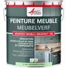 Image de Peinture meuble, cuisine, salle de bain, résine, bois, stratifié, mélaminé, porte, placard, plan de travail : Arcapoxy meuble-1 kg (jusqu'à 12 m² en 2 couches) Vert Blanc - RAL 6019-ARCANE INDUSTRIES