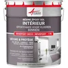 Image de ARCANE INDUSTRIES Peinture sol, résine epoxy, peinture pour sol, salon, cuisine, salle de bains, effet miroir : Revepoxy deco - 1 kg (jusqu'à 5 m² en 2 couches) Gris Agate - RAL 7038