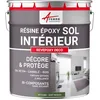 Image de Peinture sol, résine epoxy, peinture pour sol,salon, cuisine, salle de bains - Effet miroir : Revepoxy deco-2.5 kg (jusqu'à 12.5 m² en 2 couches) Vert Réséda - RAL 6011-ARCANE INDUSTRIES