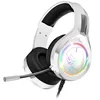 Image de SPIRIT OF GAMER - PRO H8 | Casque Gaming Blanc Filaire RGB avec Micro | Compatible PS5, PS4, Xbox, Switch & PC | Son Audio Stéréo 2.0 | Sortie USB et Jack | Coussinet en Simili-Cuir & Arceau Ajustable