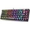 Image de XPERT K150 : Clavier gaming TKL 60% / 69 touches mécaniques bleues / Technologie N-Key Rollover 100% antighosting / Rétro-éclairage RGB 21 modes / Switches remplacables : 2 switchs de plus fournis