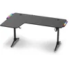 Image de SPIRIT OF GAMER HEADQUARTER 600, Bureau d'Angle Gaming 160 cm, Grand Bureau Gamer avec Porte Gobelet, Crochet pour Casque et Support pour Câble, Table avec Rétroéclairage LED, Créez votre Setup Gaming