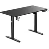 Image de Spirit Of Gamer - HEADQUARTER 700, Bureau Gaming Assis Debout Electrique, Plateau en Bois 120 x 60 cm, Table Réglable en Hauteur 73 à 118 cm, Panneau Contrôle à Fonction Mémoire, Acier, Noir