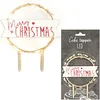 Image de Scrapcooking   Cake Topper LED « Merry Christmas » - Décoration Lumineuse en Bois pour Gâteaux, Bûches, Pâtisseries, Cakes & Desserts - Ornement Accessoire Fêtes - 4963