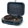 Image de Muse MT-201 OB Plateau stéréo 3 vitesses 33/45/78 tr/min Récepteur Bluetooth Port USB pour lecture et décodage Lecteur de cartes SD Entrée auxiliaire Mini-Jack Bleu/bois