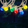 Image de Guirlande Guinguette 10M Cable Blanc IP65- Guirlande Electrique Exterieur 10 Bulbes Bleu Rouge Jaune Vert - Guirlande Guinguette Exterieur Decoration Romantique, Déco pour Terrasse et Jardin
