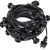 Image de SKYLANTERN Guirlande Guinguette IP65 10m Noire Raccordable - Guirlande Lumineuse pour Ampoule E27 20 Douilles - Guirlande Guinguette Extérieure pour Terrasse Jardin Bar