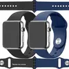 Image de Bracelet IBROZ Apple Watch SoftTouch 40/41mm noir+bleu
