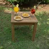 Image de Teck'Attitude Table Basse d'appoint carrée en Teck Massif Coffee 45 x 45 cm