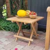 Image de Teck'Attitude Table Basse Pliante carrée en Teck Massif Kento 50 x 50 cm