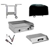 Image de PLANCHAELEC - Pack Complet Plancha Electrique NEO E530-2400W - Chariot + Accessoires - Inox - Thermostat Réglable - 8 Personnes - Made In France - L53 X P43 X H18 cm
