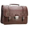 Image de Cartable Katana Cuir De Vachette Gras 3 Soufflets K 31039, Chocolat, Taille unique, Cartable