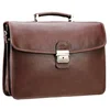 Image de Cartable Katana Cuir De Vachette Gras 2 Soufflets K 31022, Chocolat, Taille unique