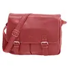 Image de Besace Katana Cuir De Vachette Grainé 69354, Rouge, Taille unique
