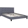 Image de Lit double en pvc "Julia" - 140 x 190 cm - Gris
