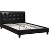 Image de Lit double en pvc "Julia" - 140 x 190 cm - Noir