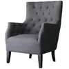 Image de Fauteuil Scandinave Tissu "Duchesse" - 76 x 83 x 100,5 cm - Gris