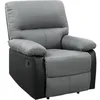 Image de Fauteuil relax "Lincoln" - 90 x 89 x 103 cm - Noir/Gris foncé