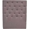 Image de Tête de lit capitonnée "Déco" - 99 cm - Taupe - En tissu