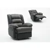 Image de Fauteuil relax "Buckingham" - 85 x 93 x 100 cm - Noir/Gris foncé