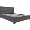 Image de Lit double avec coffre "Tino" - 140 × 190 cm - Gris