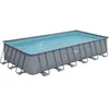 Image de Piscine tubulaire grise - "LUDO 5" - 7.32 x 3.66 x 1.32 m - sans filtration