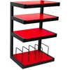 Image de Meubles hi-fi NorStone Esse hi-fi Vinyl noir satiné verres rouges