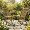 Image de Teck'Attitude Chaises de Jardin Pliantes en Teck Massif Java (Lot de 2)