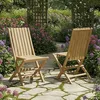 Image de Teck'Attitude Chaises de Jardin Pliantes en Teck karimun (Lot de 2)