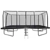 Image de Trampoline de Jardin Rectangulaire XXXL 518cm x 305cm modèle Famille -Pack Complet livré avec Filet de sécurité, Matelas de Protection et Echelle Noir